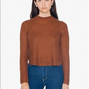 American Apparel Aslan cropped mockneck sweater